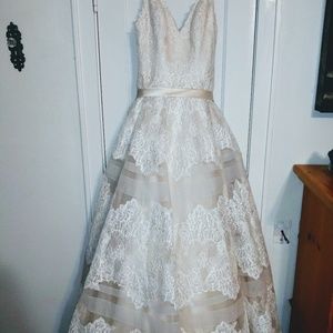 Champagne wedding gown